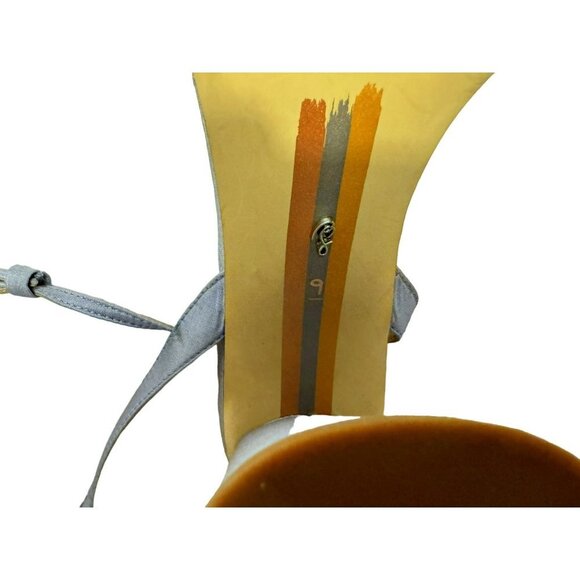 Sam Edelman Women's Kia Olso Blue Satin Block Heel Sandals Sz 9 Strappy NEW - Picture 5 of 11